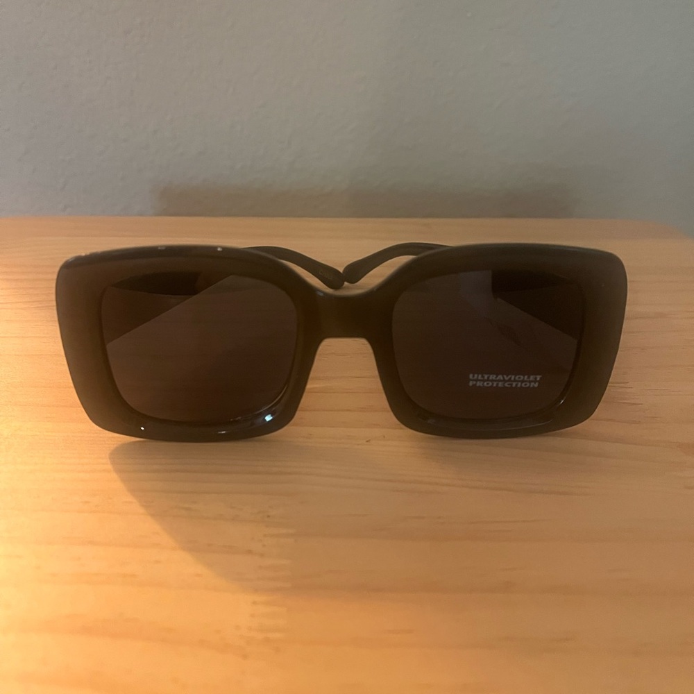 Black Oversized Square Fashion Sunglasses
